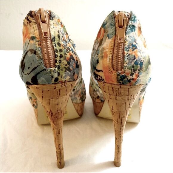 Nine West Highstreet Multi-Colored Ruffle Bootie Heels - Picture 5 of 6